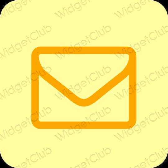 Estetické žltá Gmail ikony aplikácií