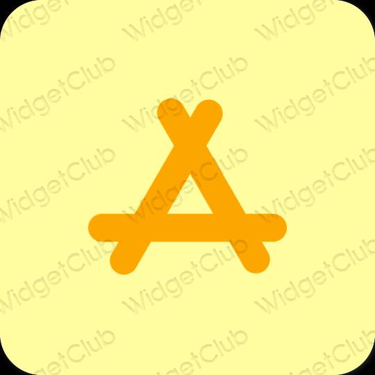 審美的 黃色的 AppStore 應用程序圖標