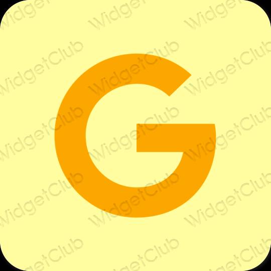 Estetinis geltona Google programėlių piktogramos