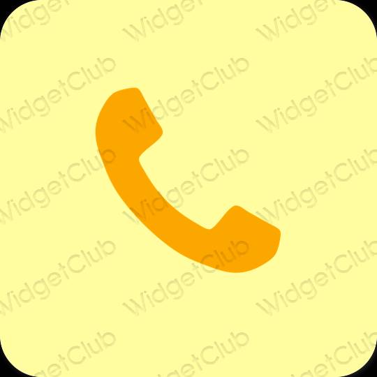 Estético amarelo Phone ícones de aplicativos