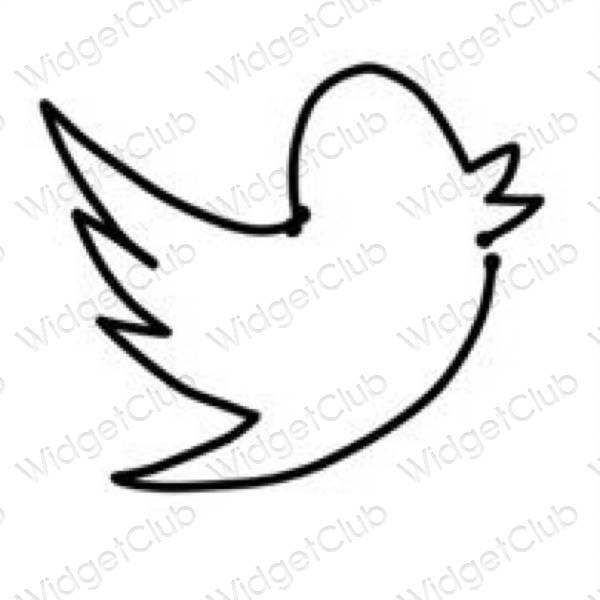 جمالية Twitter أيقونات التطبيقات