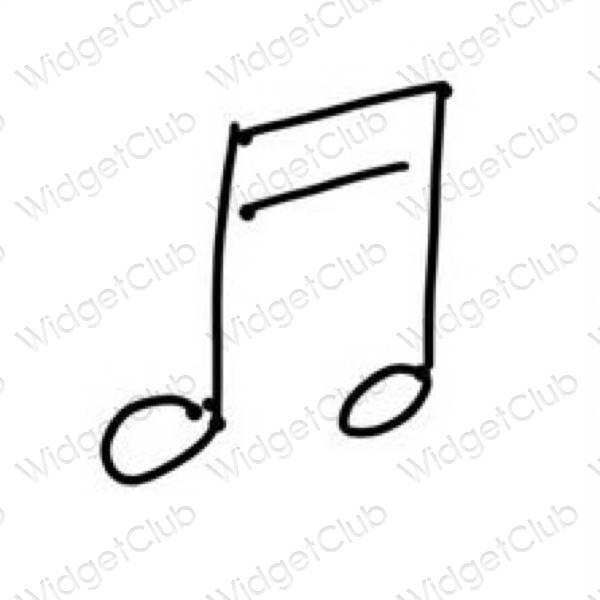 جمالية Music أيقونات التطبيقات