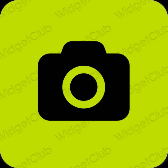 Esthétique vert Camera icônes d'application