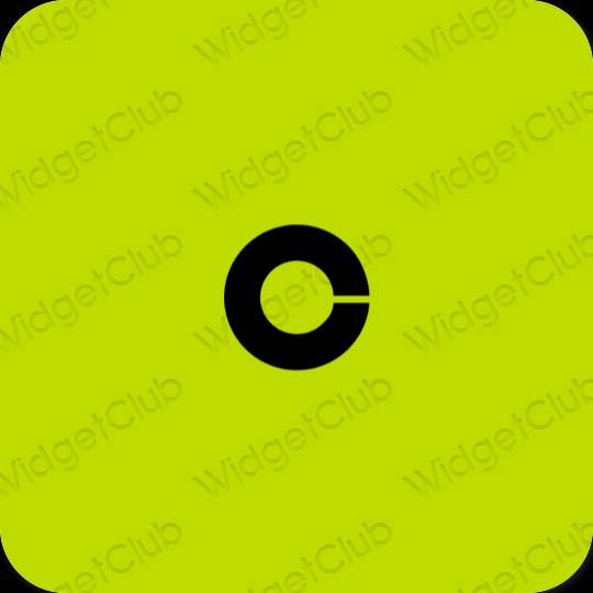 Estético verde Coinbase ícones de aplicativos