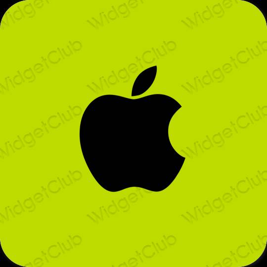 Estético verde Apple Store iconos de aplicaciones