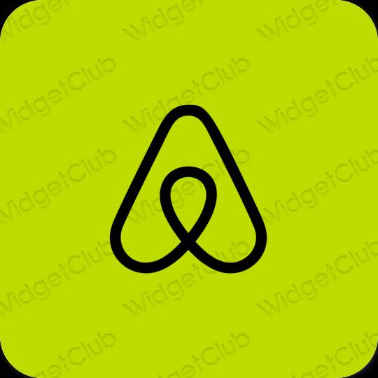 Естетски зелена Airbnb иконе апликација