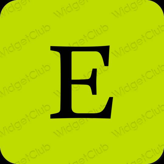 Estetis hijau Etsy ikon aplikasi