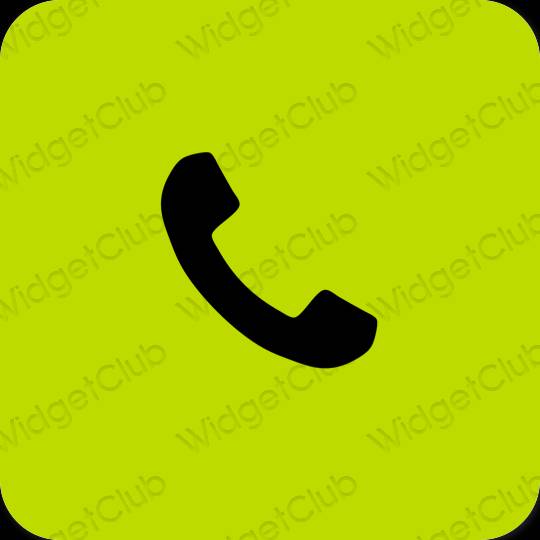Estetis hijau Phone ikon aplikasi