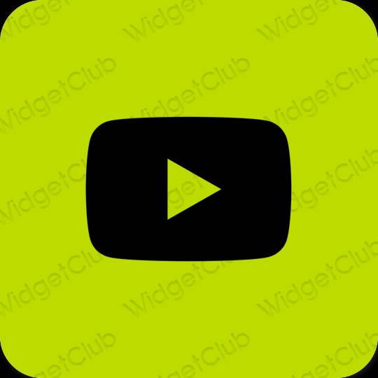 Estetsko zelena Youtube ikone aplikacij