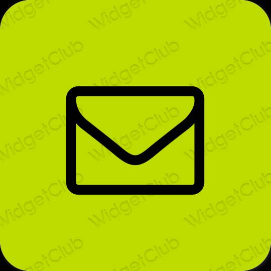 Esztétika zöld Mail alkalmazás ikonok
