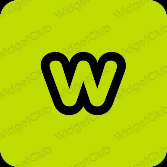 Estetsko zelena Weebly ikone aplikacij
