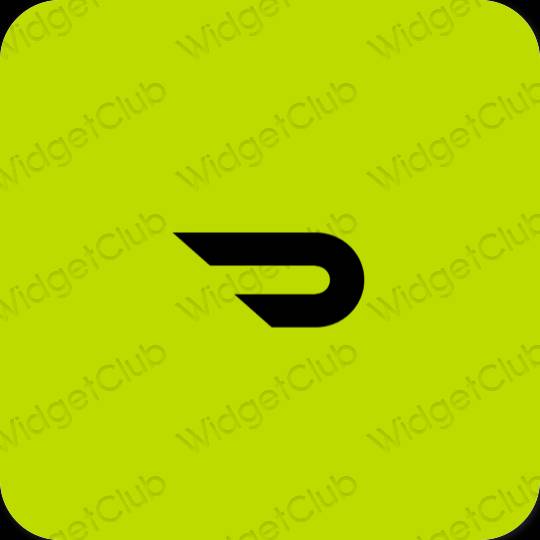 Estetické zelená Doordash ikony aplikácií