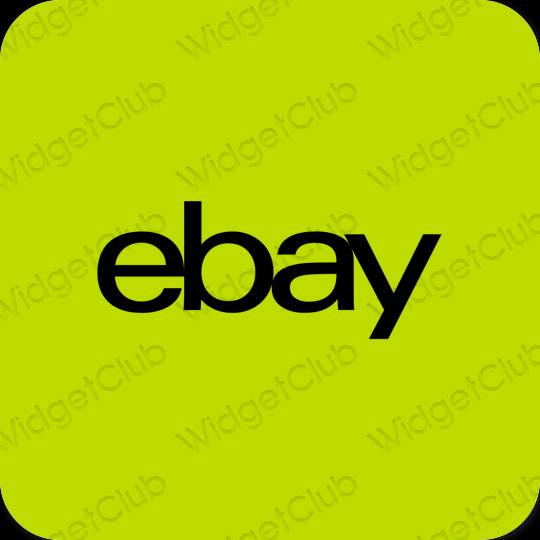 Estético verde eBay ícones de aplicativos