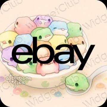 Aesthetic beige eBay app icons