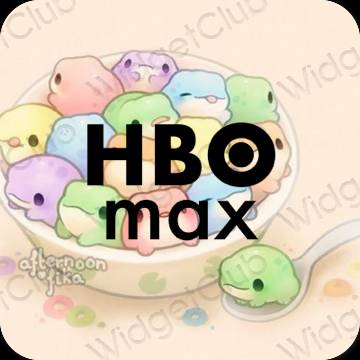 Aesthetic beige HBO MAX app icons