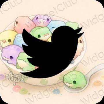 Icônes d'application Twitter esthétiques