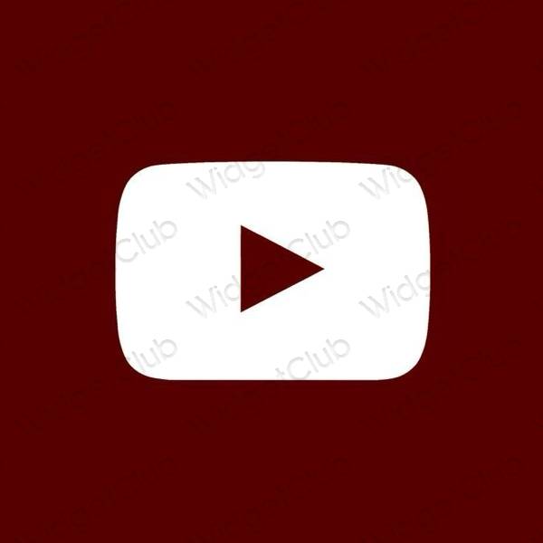 Pictograme pentru aplicații Youtube estetice