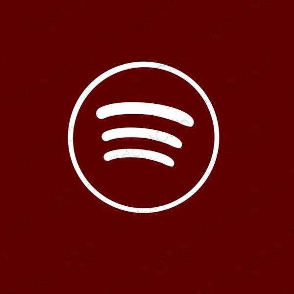 Esthétique mauve Spotify icônes d'application