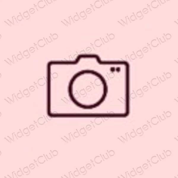 Естетичен розово Camera икони на приложения