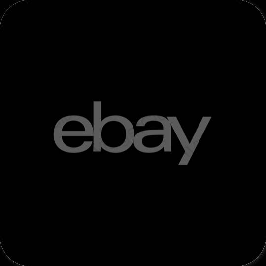 审美的 黑色的 eBay 应用程序图标