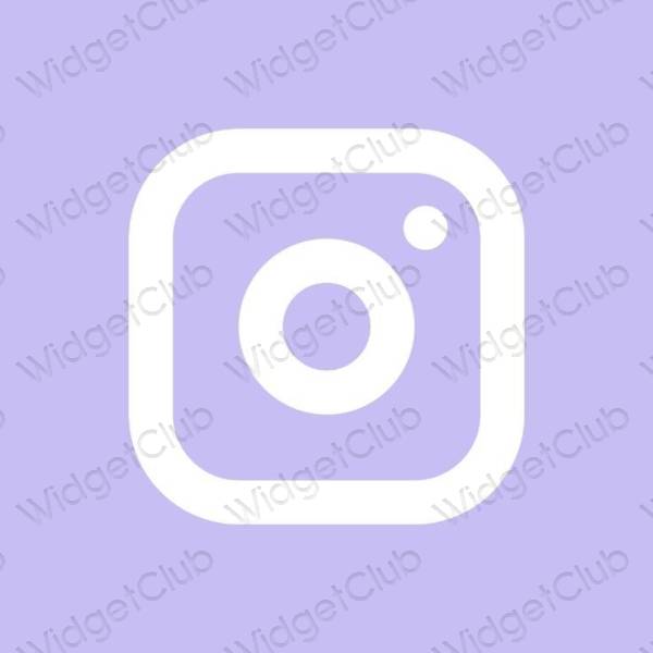 Estetik biru pastel Instagram ikon aplikasi