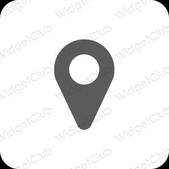 Esthetische Google Map app-pictogrammen