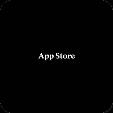 Естетичний чорний AppStore значки програм