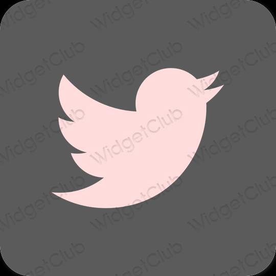 Estética Twitter ícones de aplicativos