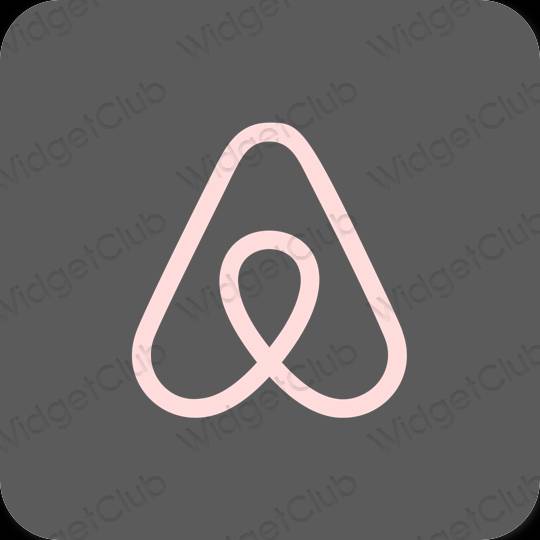 미적인 회색 Airbnb 앱 아이콘