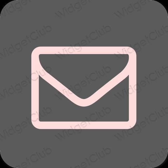 Estetico grigio Mail icone dell'app