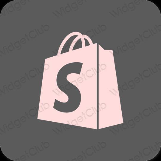 Estetico grigio Shopify icone dell'app