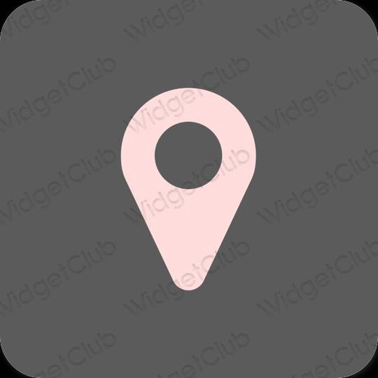 Icônes d'application Google Map esthétiques