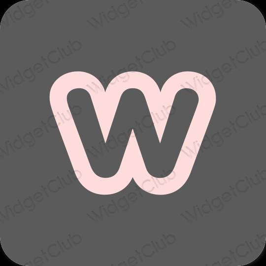 Estético gris Weebly iconos de aplicaciones