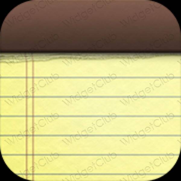 Aesthetic yellow Notes app icons