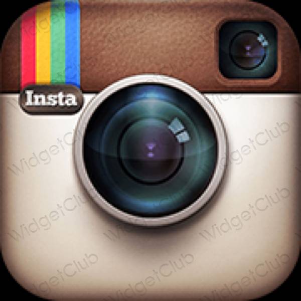 Aesthetic beige Instagram app icons