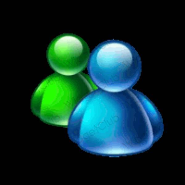 Aesthetic blue LINE app icons