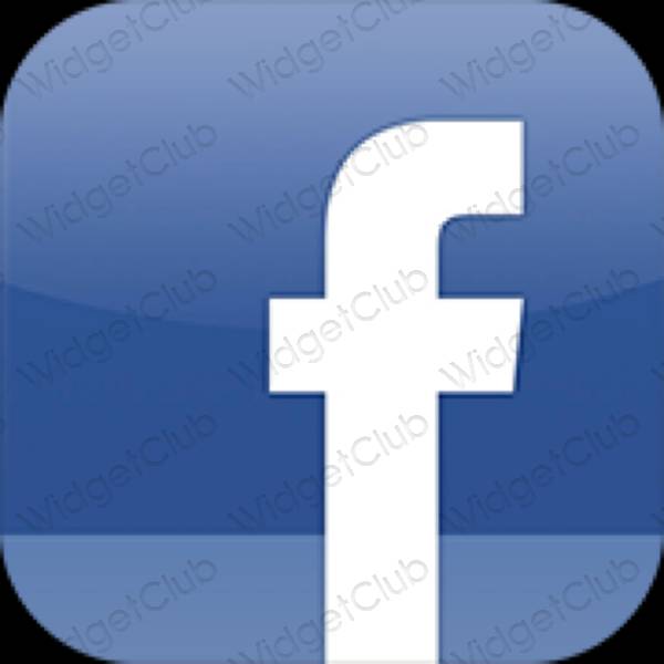 Aesthetic purple Facebook app icons