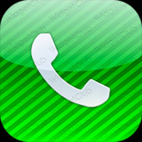 Aesthetic green Phone app icons