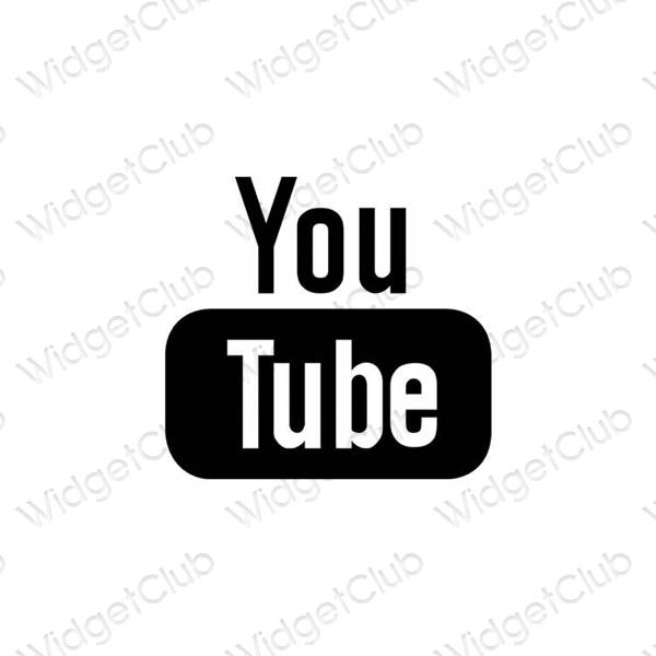 Esthetische Youtube app-pictogrammen