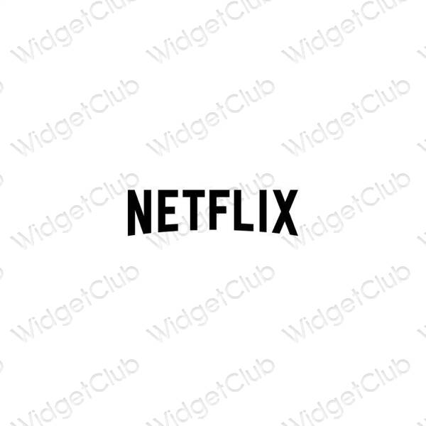 ესთეტიკური Netflix აპლიკაციის ხატები