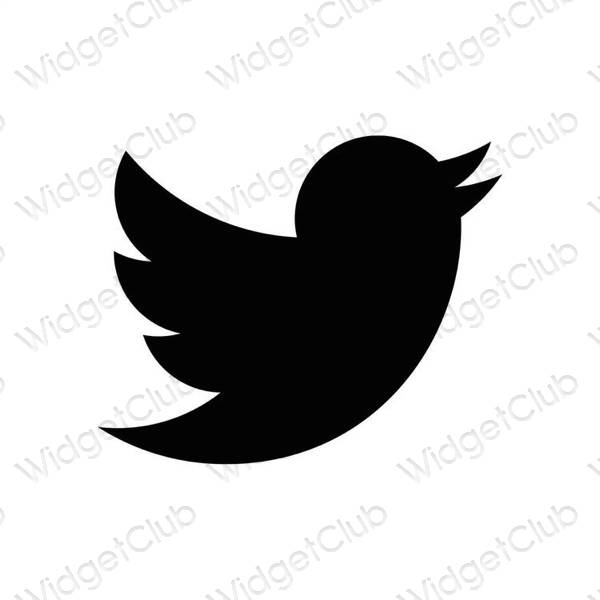 جمالية Twitter أيقونات التطبيقات