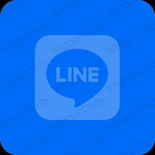 Estetic albastru LINE pictogramele aplicației