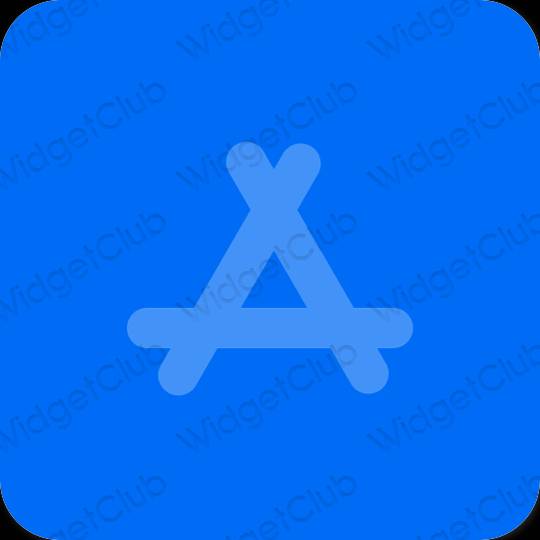 Estético azul neon AppStore ícones de aplicativos