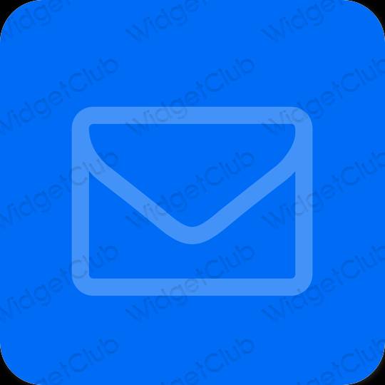 Esthétique bleu fluo Gmail icônes d'application