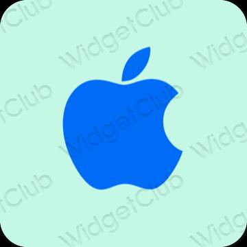 эстетический пастельно-голубой Apple Store значки приложений