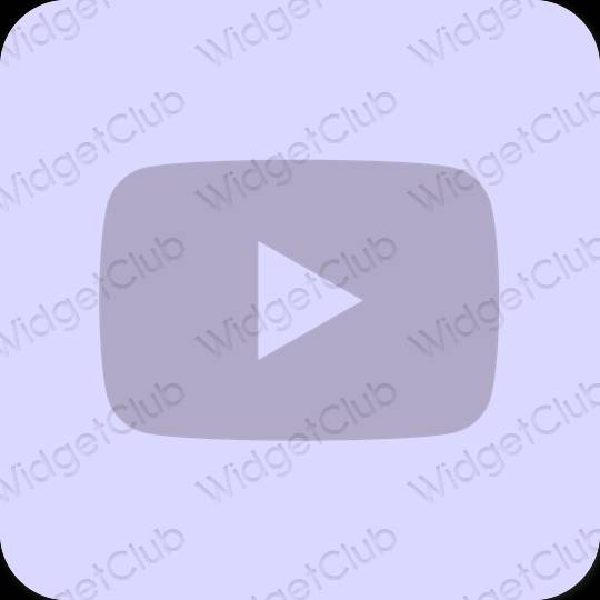 Ästhetisch pastellblau Youtube App-Symbole