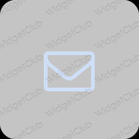 Estetyka szary Mail ikony aplikacji