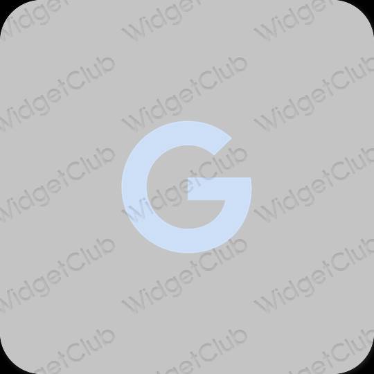 جمالي اللون الرمادي Google أيقونات التطبيق