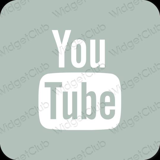 Естетичен зелено Youtube икони на приложения