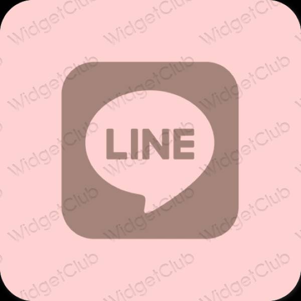 審美的 粉色的 LINE 應用程序圖標